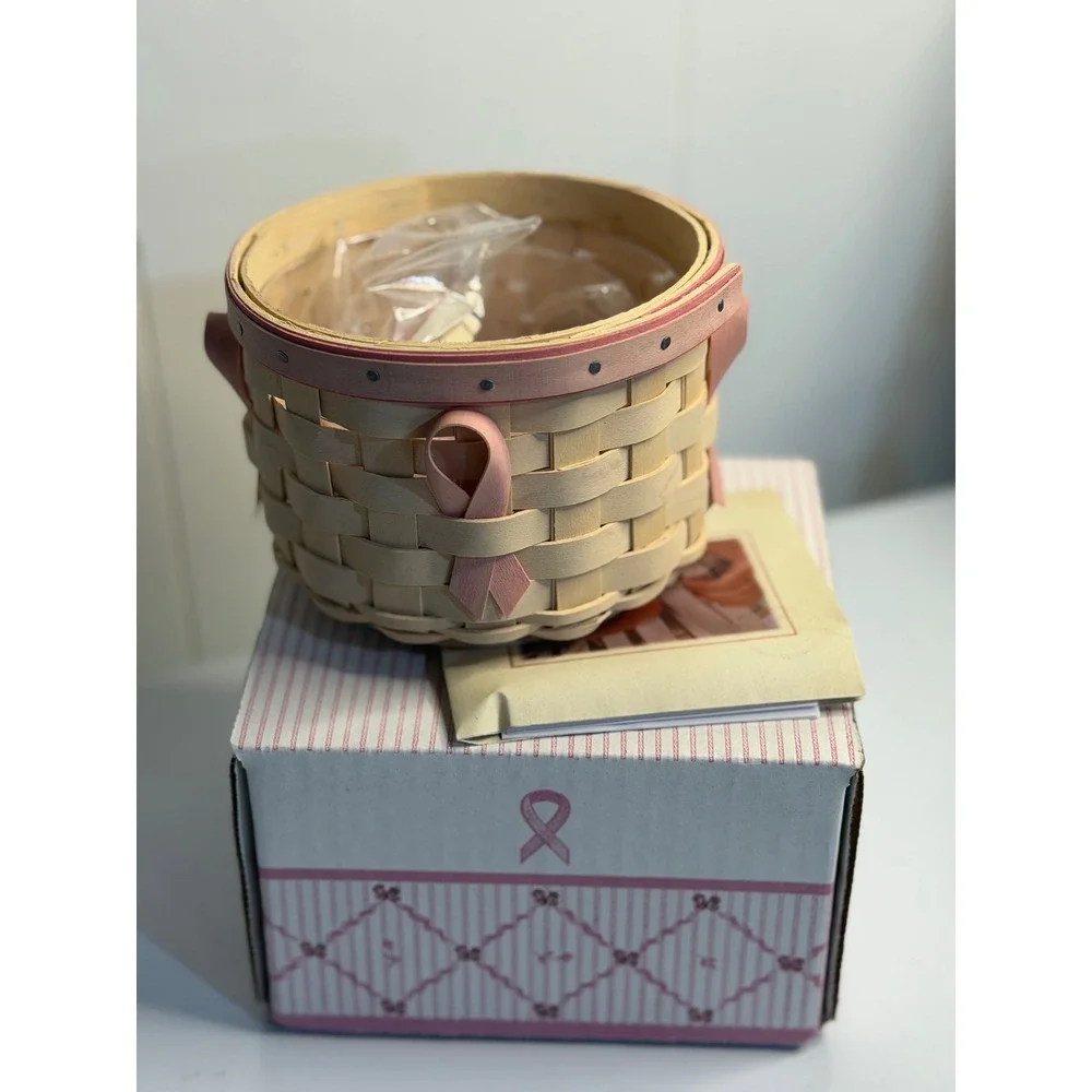 VTG Longaberger Basket‎ Pink Horizon of Hope Breast Cancer Awareness 2006 NIB